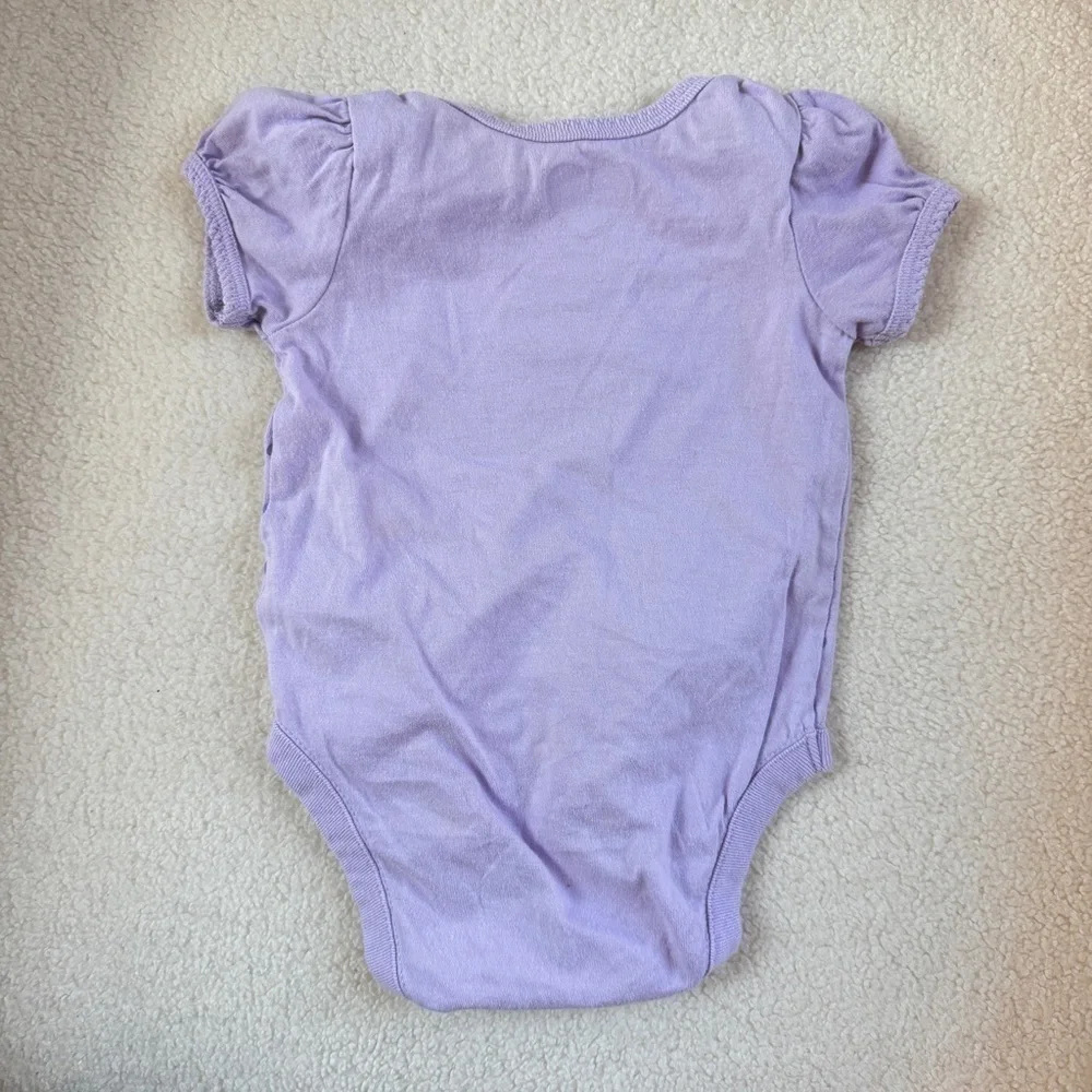 Daddy Makes Me Happy Purple and Pink Heart Onesie
